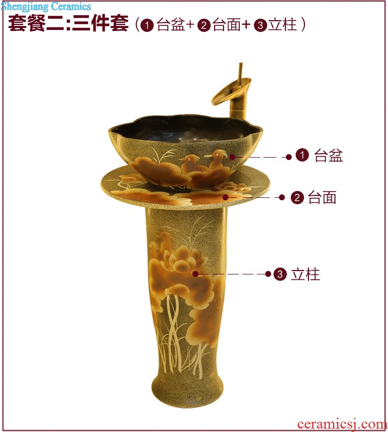 Koh larn, qi of jingdezhen ceramic art basin mop mop pool glaze ChiFangYuan mop pool fire lotus 35 cm diameter