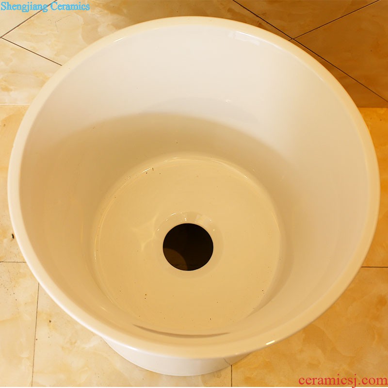 Koh larn, neat package mail Jingdezhen ceramic art basin mop mop pool pool Fangyuan mop pool paint peony