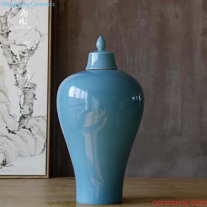 Rain tong home | jingdezhen ceramics gold-plated silver pot-bellied general tank storage tank manual home furnishing articles in the living room