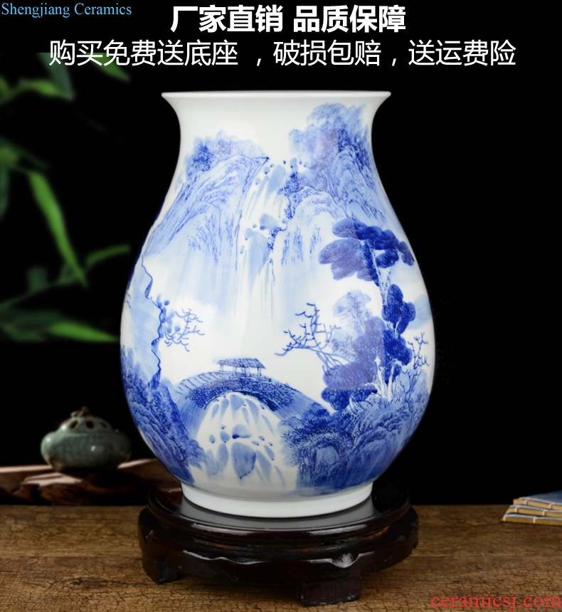 Jingdezhen ceramics archaize general pot vase model living room household soft adornment is placed large Chinese style