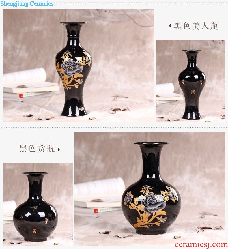 Jingdezhen ceramics designer galloping brush pot furnishing articles retro creative home sitting room adornment desktop decoration