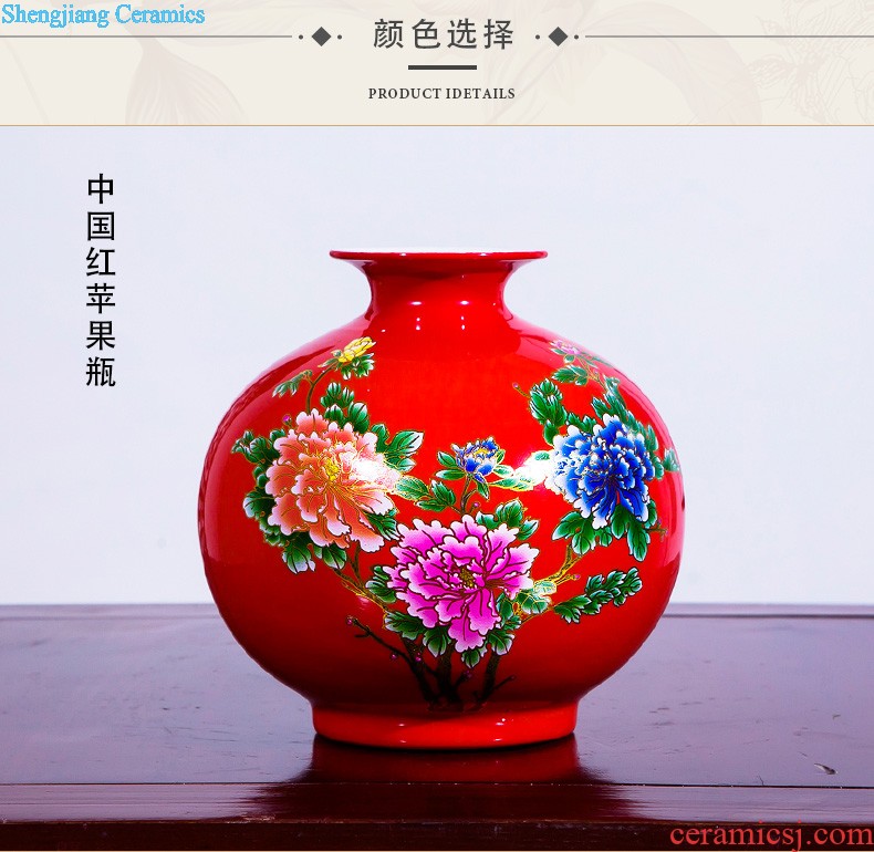 Jingdezhen ceramics vase furnishing articles hand-painted flower is blue and white porcelain bottle of flower arranging Chinese style living room decoration