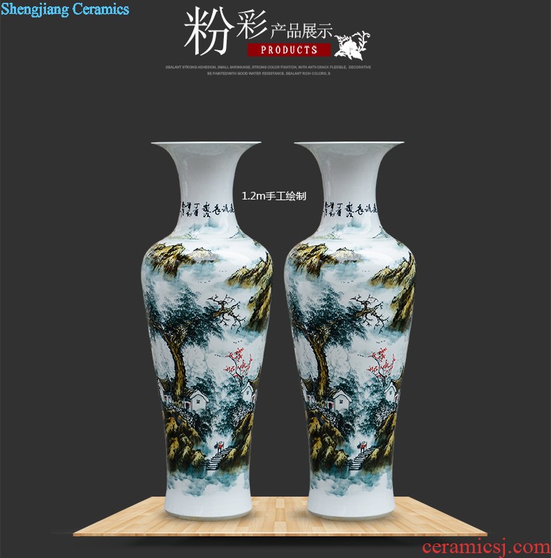 Jingdezhen ceramic antique hand-painted blue and white porcelain vases, flower arranging furnishing articles sitting room of Chinese style household Chinese wind decorations