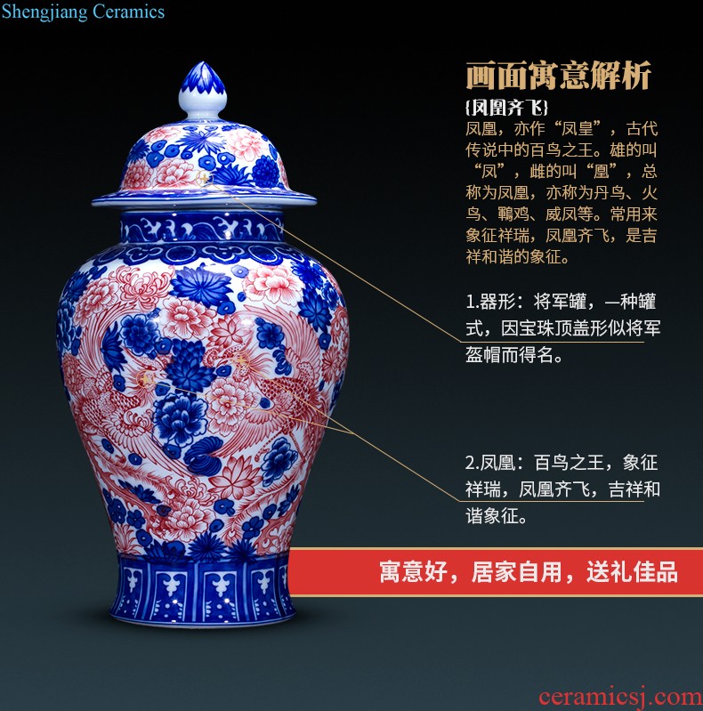 Send the base d324 jingdezhen ceramics vase household act the role ofing is tasted furnishing articles flower arranging, living room decoration