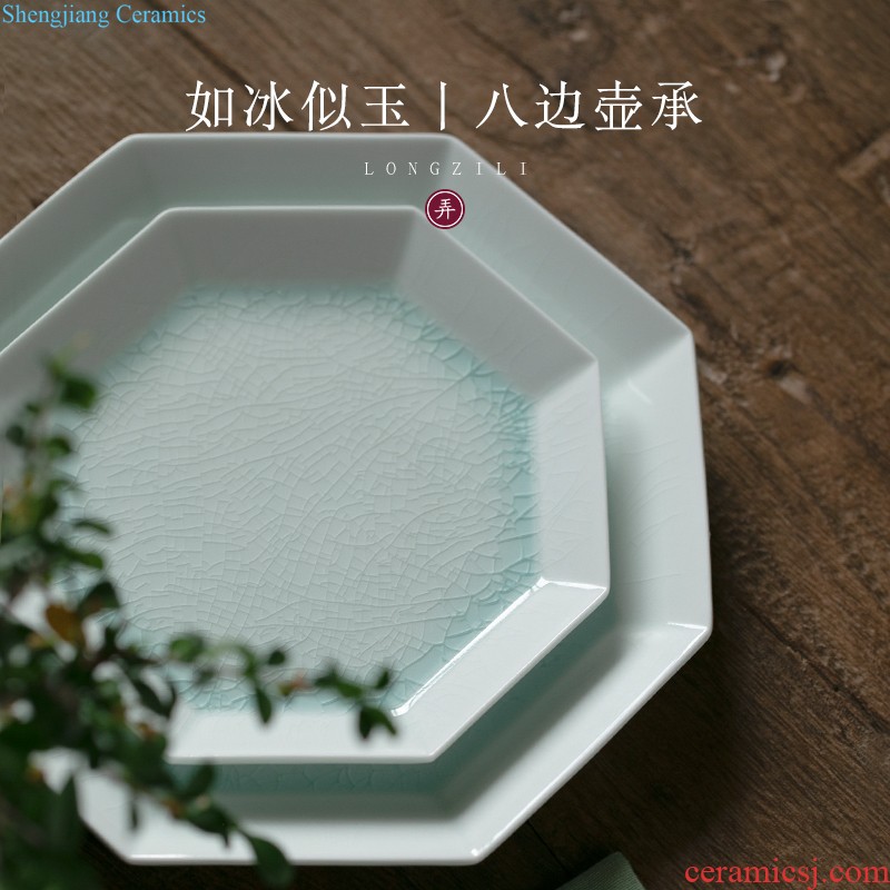 Filter tea cups separate office cup Jingdezhen ceramic tea set celadon teacup large-sized caddy gift box