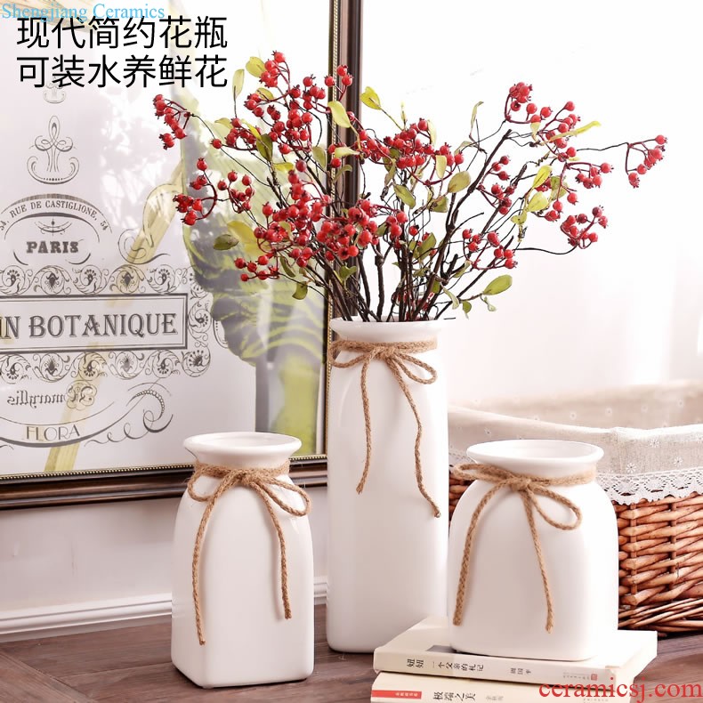 Jingdezhen ceramics hand-painted enamel vase large Chinese flower arrangement is an art that sitting room adornment table surface furnishing articles