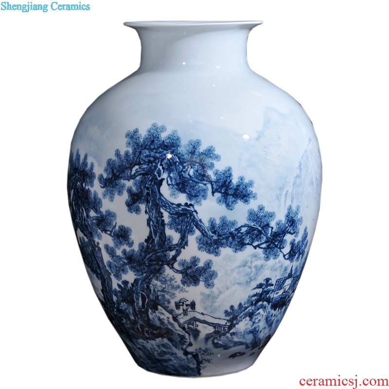 Jingdezhen ceramics hand-painted vases, flower arranging prosperous pomegranate bottles of furnishing articles sitting room of Chinese style household act the role ofing is tasted