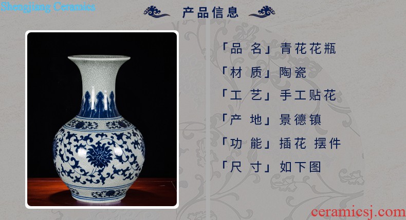 Aj207 jingdezhen ceramics European large vases, flower arranging TV ark adornment is placed large living room