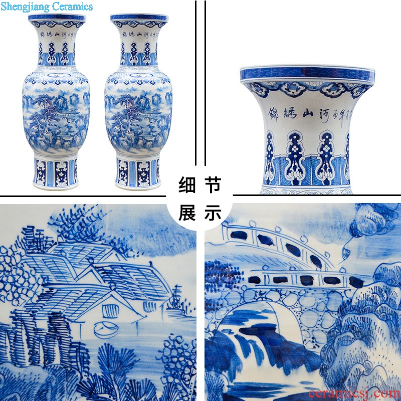 Cb105 jingdezhen ceramics glaze of large crystal vase in modern Chinese style home sitting room adornment is placed