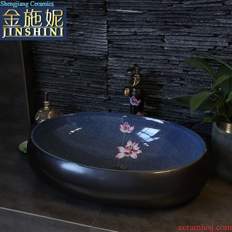 Oval table basin sink toilet lavatory ceramic face basin big size art basin of wash one household