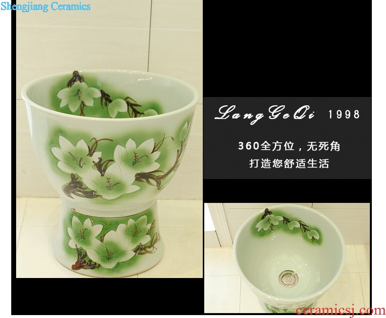 Koh larn, qi Increase the square on the art of jingdezhen ceramic bowl lavatory sink basin Platinum peony