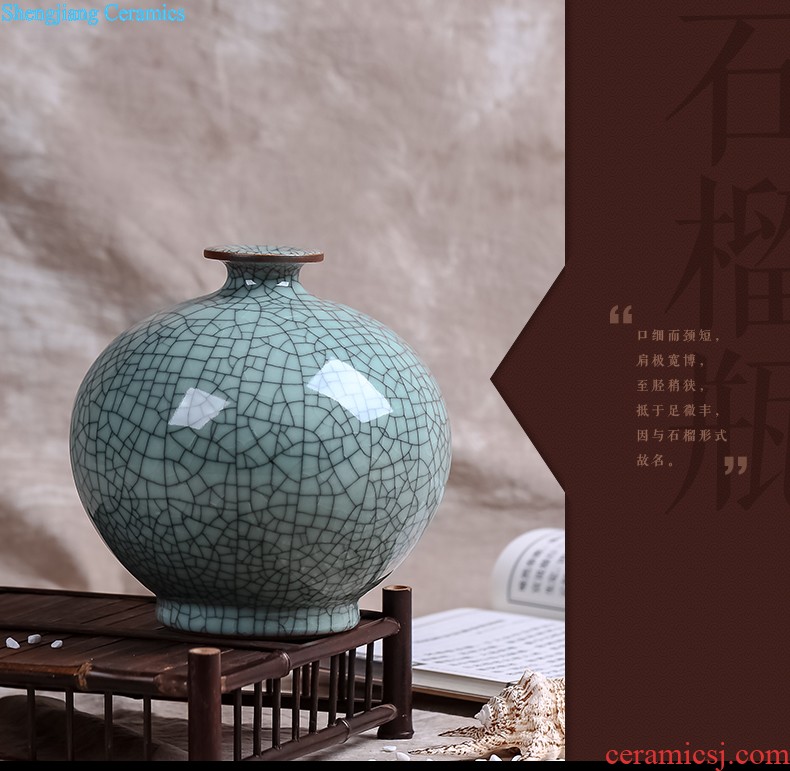 Jingdezhen 50 kg ceramics with cover storage tank barrel moistureproof insect-resistant large Chinese style living room kitchen hand draw lotus