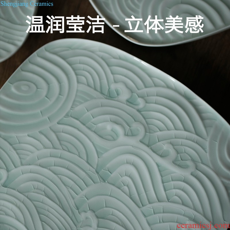 Get fair in hand-painted suit color glaze cup and a cup of tea sea jingdezhen ceramic kung fu tea tea table with zero