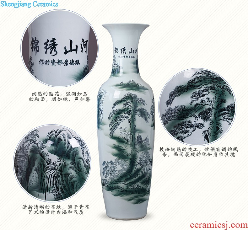 Aj37 jingdezhen ceramics vase furnishing articles in extremely good fortune sitting room tea table decoration of Chinese style household furnishing articles