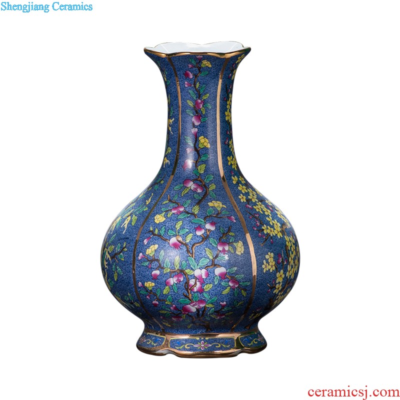 Blue and white porcelain of jingdezhen ceramics hand-painted vases, flower arrangement home rich ancient frame sitting room adornment handicraft furnishing articles