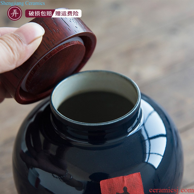 Ji blue glaze kung fu tea set a single tea cup pure manual large offerings blue master cup single cup of jingdezhen ceramics