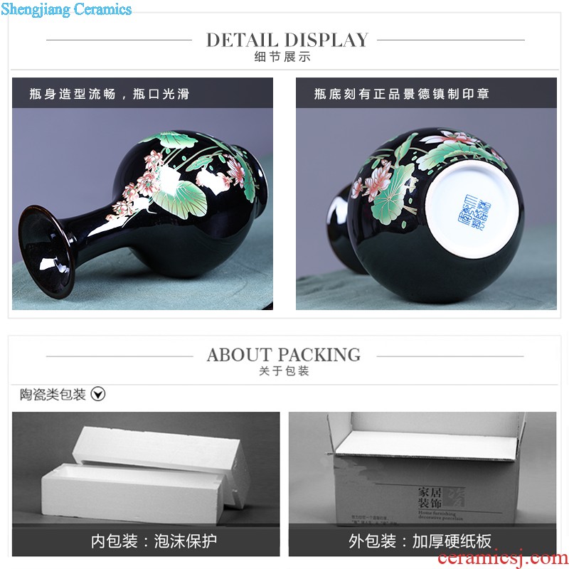 Jingdezhen ceramics furnishing articles hand-painted crane ShouYanNian hang dish sitting room of Chinese style household adornment sat dish TV ark