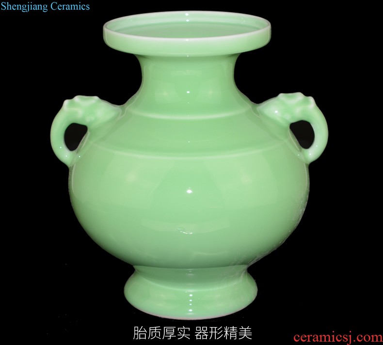 Jingdezhen ceramic smoked incense burner aromatherapy furnace large ancient longquan celadon tower joss stick for the Buddha temple supplies