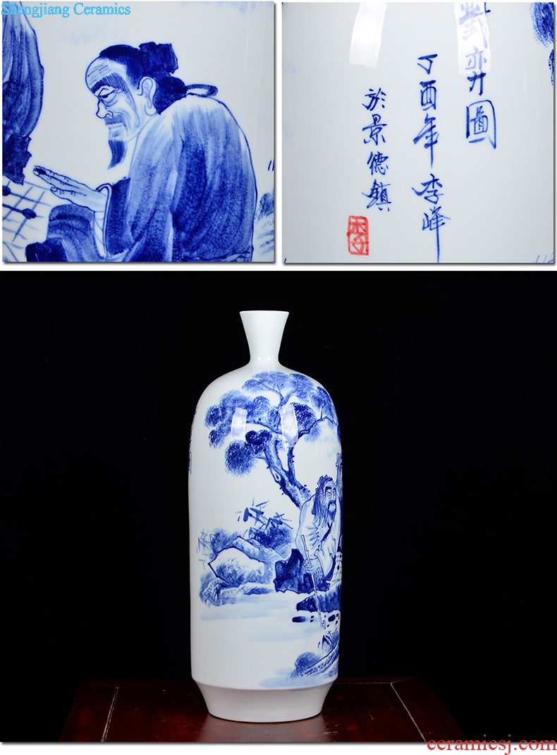 F001 jingdezhen ceramics China red tail bottle of large vase hotel furnishing articles sitting room adornment handicraft