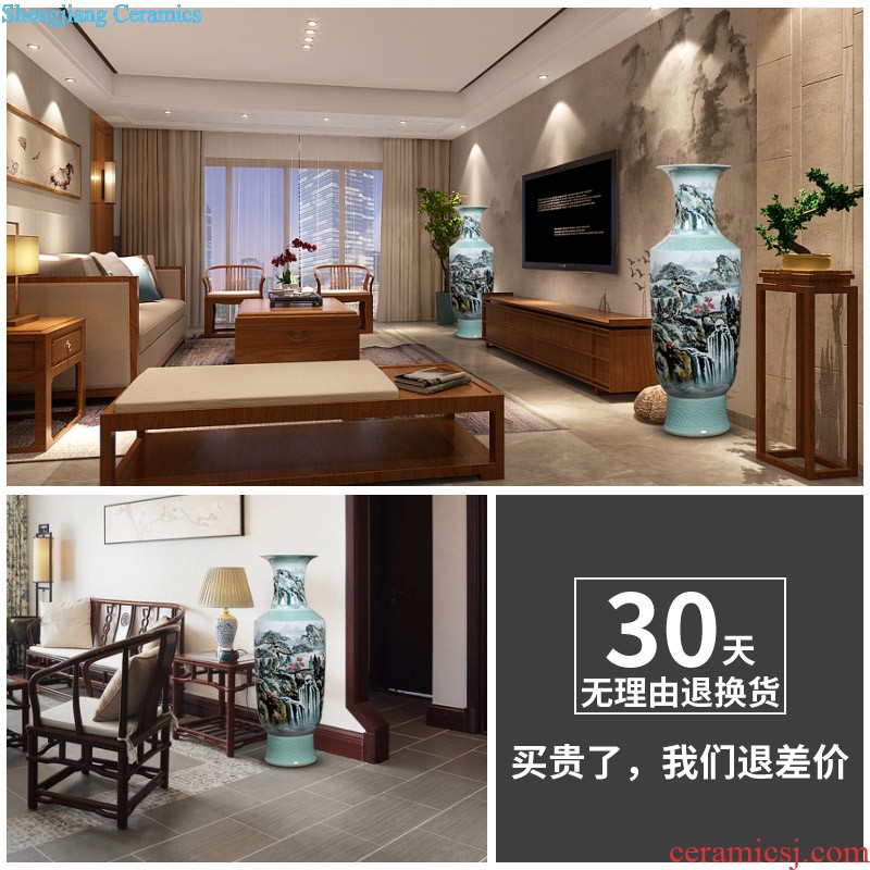 Jingdezhen porcelain vase Archaize colored enamel fish bottle vases, flower receptacle modern living room of Chinese style household furnishing articles