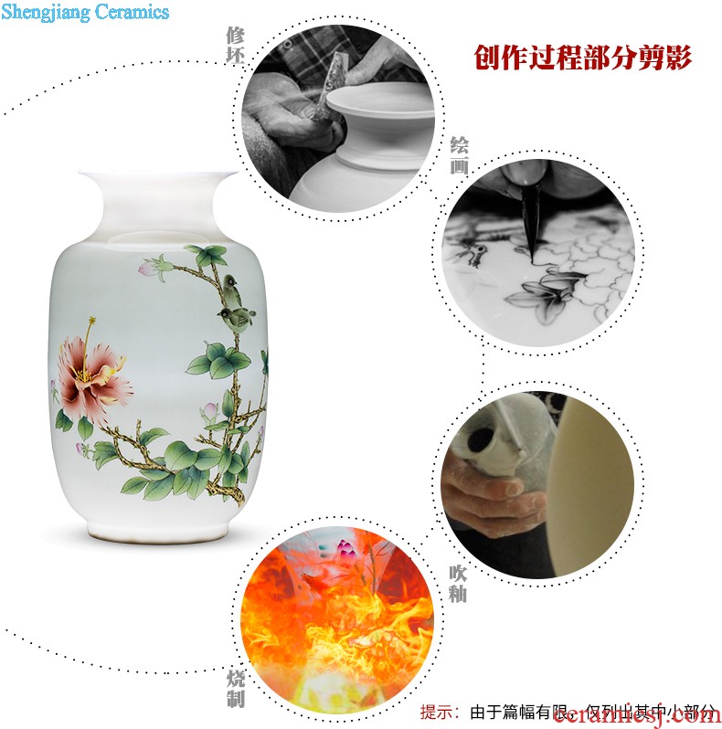 Cb72 jingdezhen ceramics vase furnishing articles mountains xiuse three-piece home sitting room adornment handicraft arranging flowers