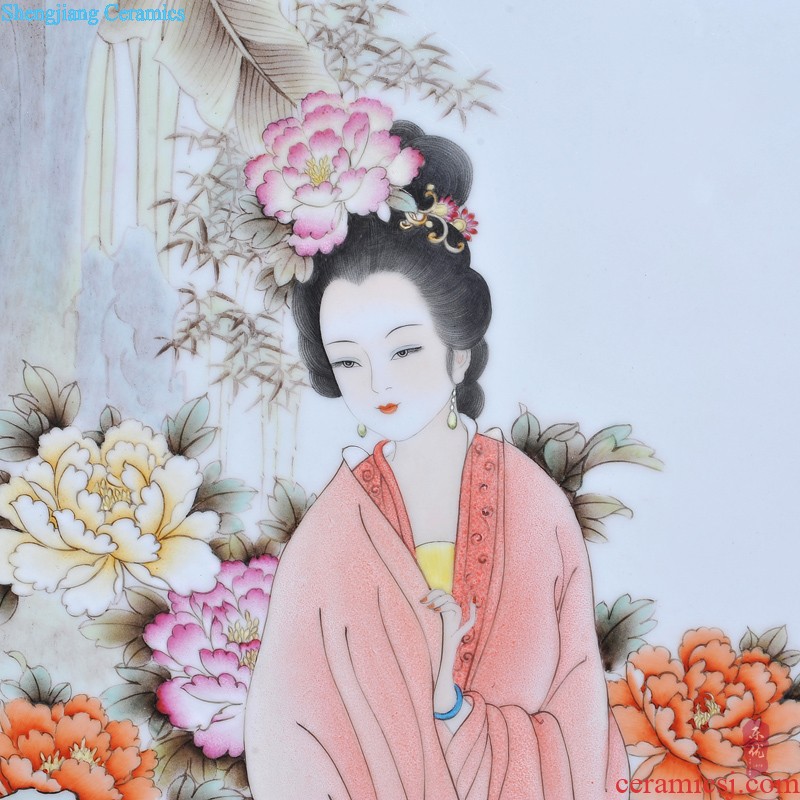 Jingdezhen ceramics Nan shan tsui porcelain plate painting decoration screen sitting room of Chinese style household act the role ofing is tasted furnishing articles