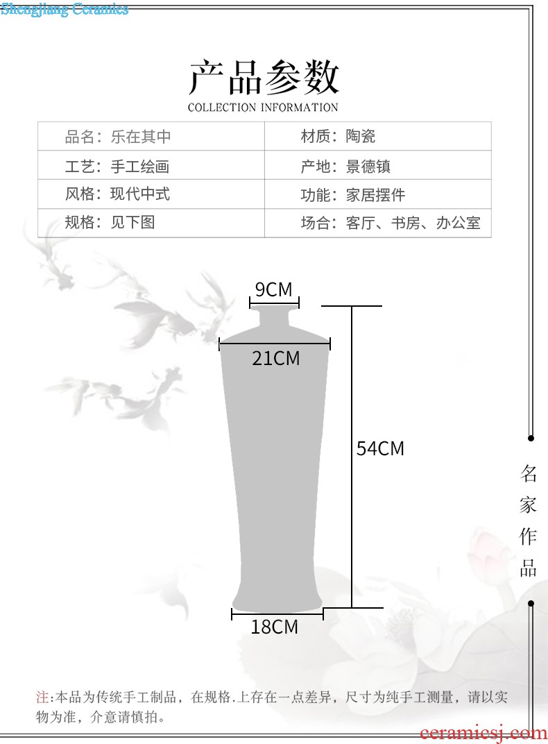 E014 sign on the submission of jingdezhen ceramics anaglyph antique calligraphy of large vase furnishing articles archaize office