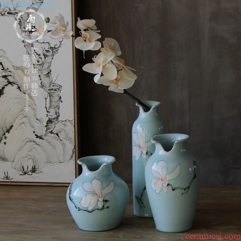 Rain tong home | jingdezhen ceramics Green landscape creative caddy household decoration porcelain