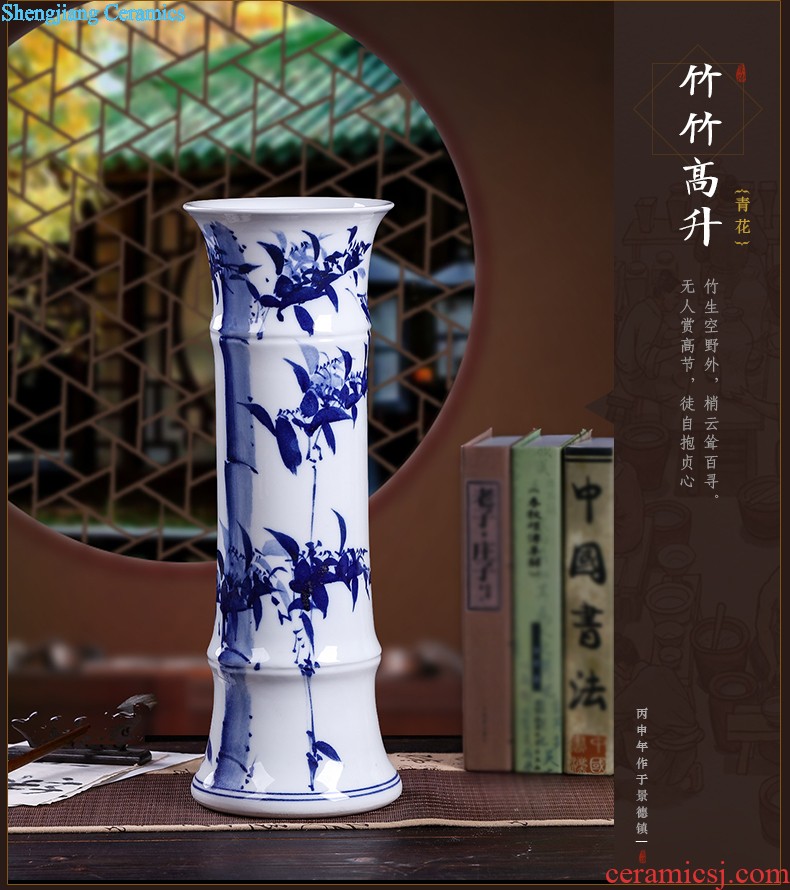 Jingdezhen ceramics vase general antique blue and white porcelain jar storage tank craft supplies modern household furnishing articles