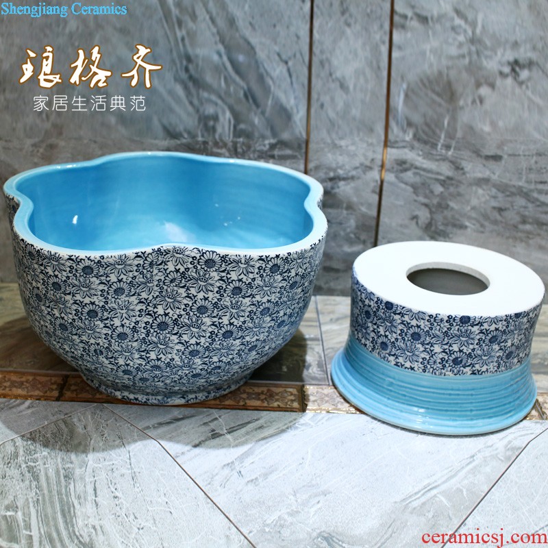 Koh larn neat package mail more art to mop basin Jingdezhen ceramic mop pool Mop pool round The ancient philosophers figure