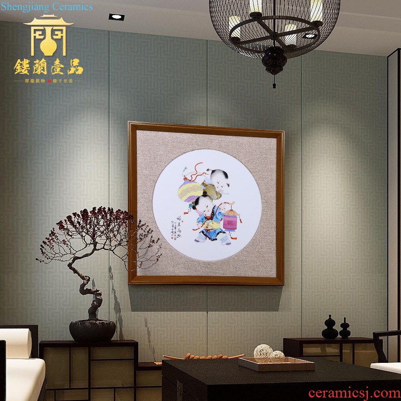 Master of jingdezhen ceramics hand-painted blooming flowers porcelain plate painting the sitting room adornment wall hanging painter in furnishing articles