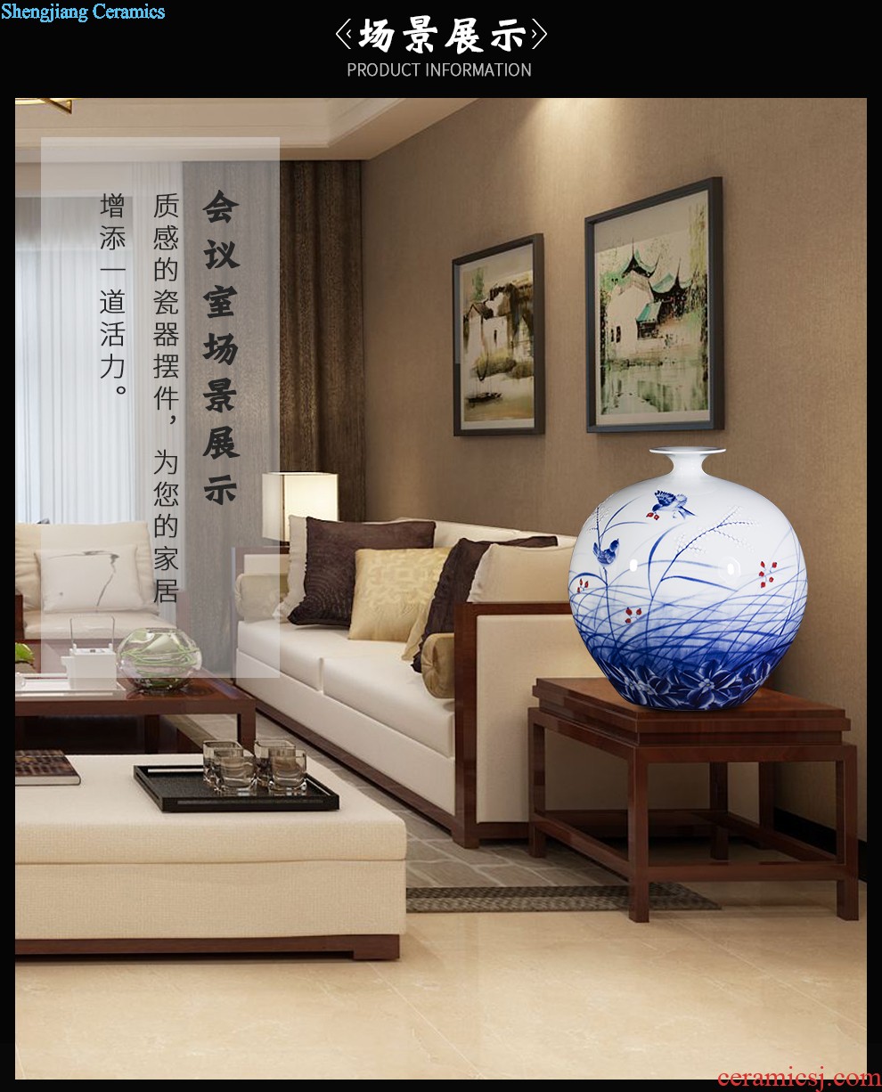 Cb26 large aquarium feng shui landing large hotel furnishing articles of jingdezhen ceramic fish bowl tortoise to heavy cylinder porcelain