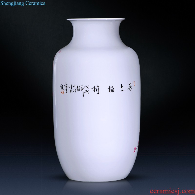 Jingdezhen ceramics hand-painted big vase furnishing articles large sitting room ground quiver TV ark decorative arts and crafts