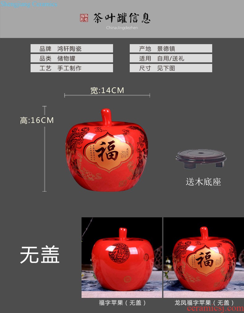 Jingdezhen ceramics China red longfeng f egg vase furnishing articles sitting room put vase modern home decoration