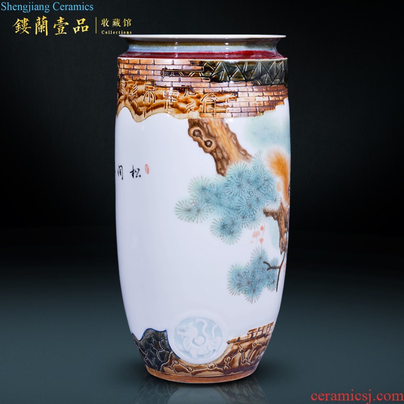 Jingdezhen ceramics under MAO porcelain glaze colorful thin foetus dried flower vase sitting room porch decorate TV ark furnishing articles