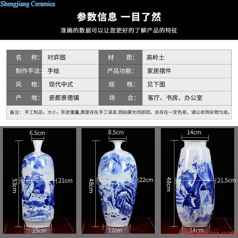 F001 jingdezhen ceramics China red tail bottle of large vase hotel furnishing articles sitting room adornment handicraft