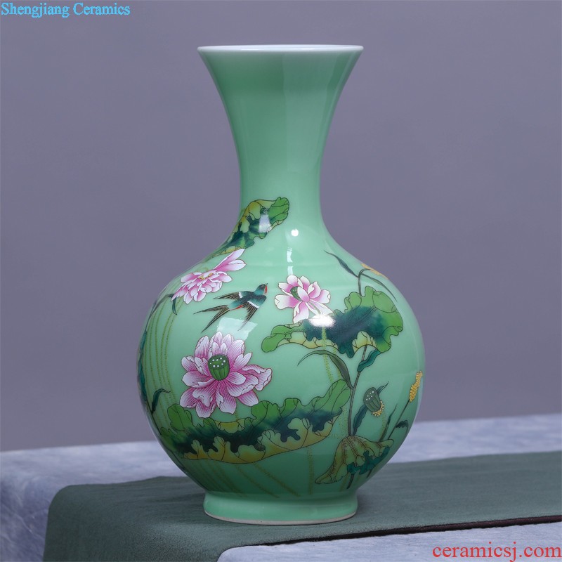 Jingdezhen ceramics antique hand-painted lad f barrels of blue and white porcelain vase flower arranging the sitting room of Chinese style household furnishing articles