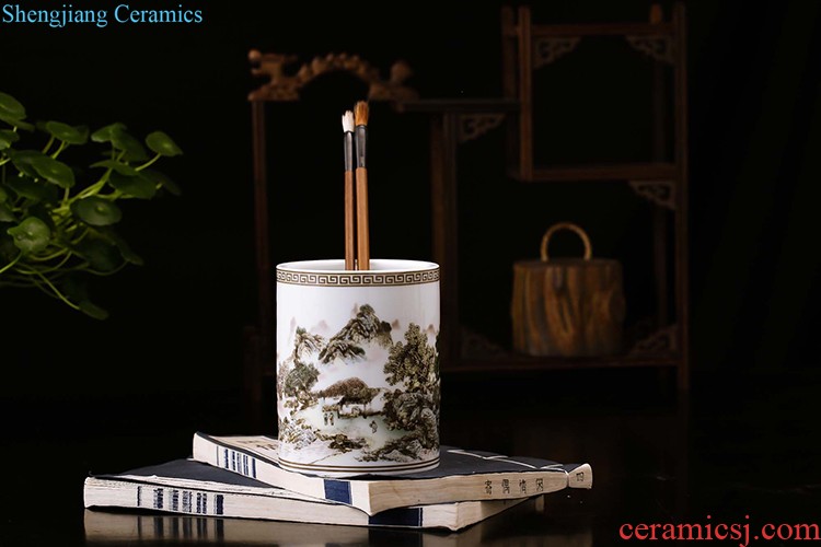 Jingdezhen ceramics China red large vases, flower arrangement home sitting room new adornment large-sized furnishing articles