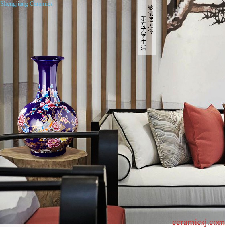 Jingdezhen ceramics hand-painted vases, flower arranging new Chinese style household sitting room porch decoration crafts are the plum blossom