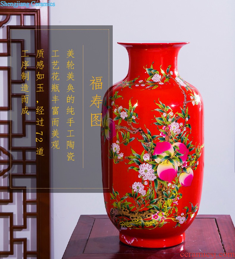 Jingdezhen ceramics by furnishing articles hand-painted vases, flower arranging new Chinese style household ladder sitting room adornment