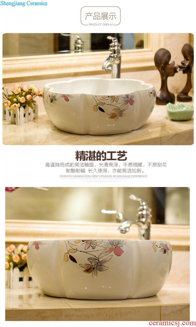 Koh larn tile neat package mail archaize of jingdezhen ceramic art basin of the basin that wash a face lavatory basin A060 on stage