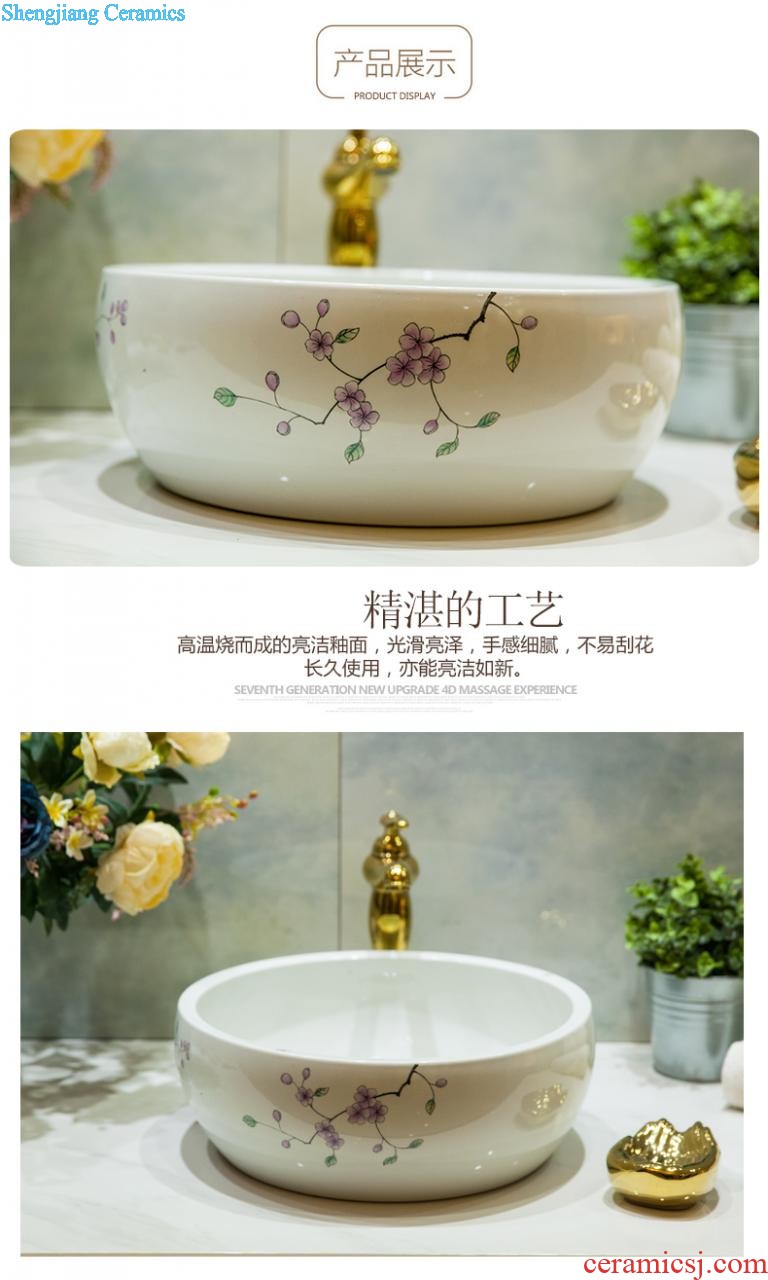 Koh larn, qi stage basin sink ceramic sanitary ware art basin washing a face of the basin that wash a face oval shamrock glittering