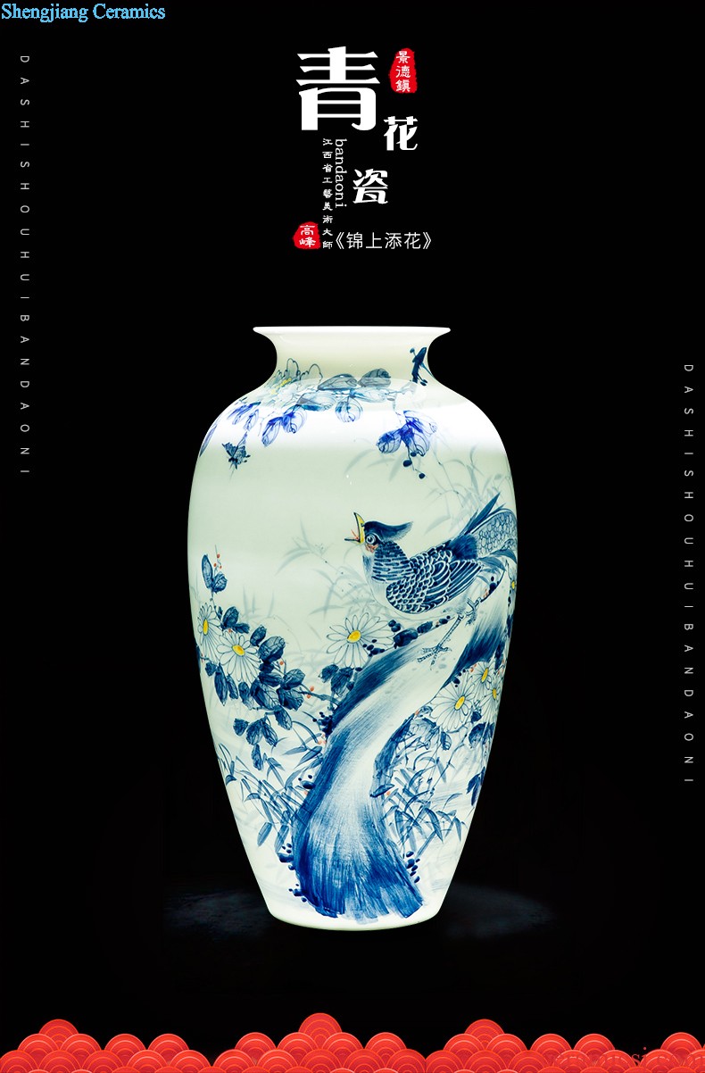 Jingdezhen ceramics hand-painted the ancient philosophers figure sitting room of large vase decoration as furnishing articles Z058 wedding gift