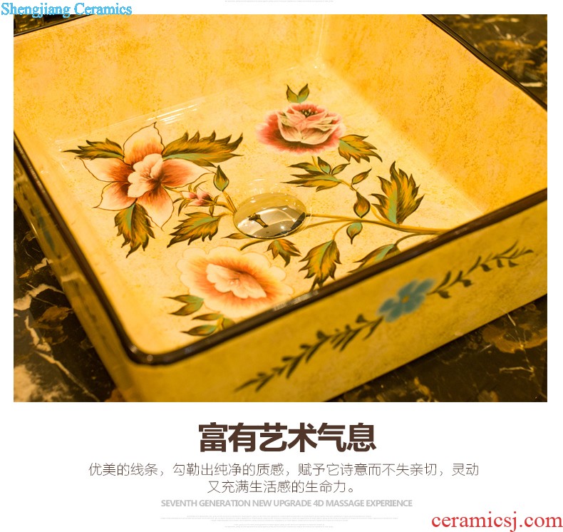 Koh larn, qi Jingdezhen ceramic sanitary ware platform basin sink basin art basin sinks Circular flower jungle