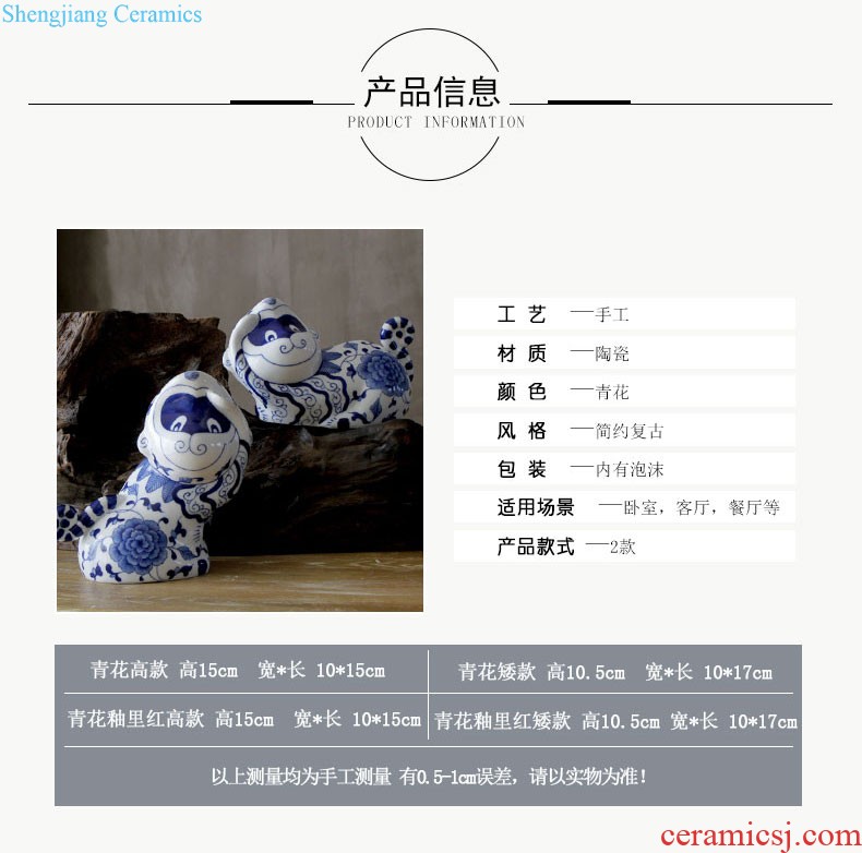 Rain tong home | furnishing articles feng shui decorations war horse kiln jingdezhen ceramics craft porcelain horse creative big pendulum