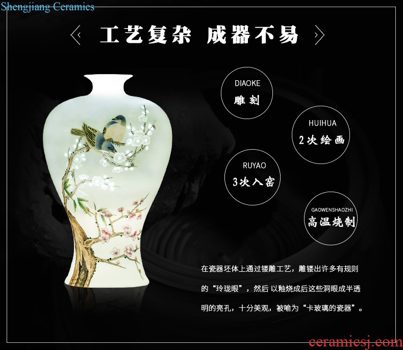 Jingdezhen hand-painted ceramics caddy tea, green tea tieguanyin tea pot seal pot lotus home trumpet