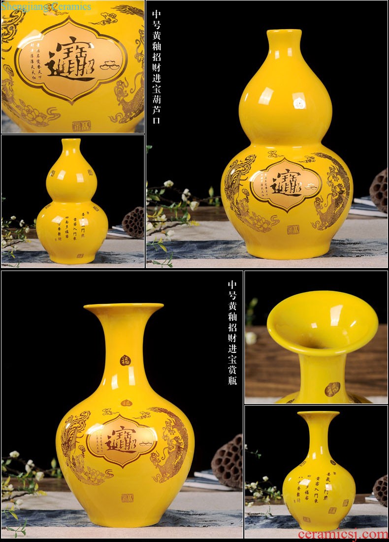 Jingdezhen ceramics vase furnishing articles kiln quiver of new Chinese style living room home wine decoration decoration process