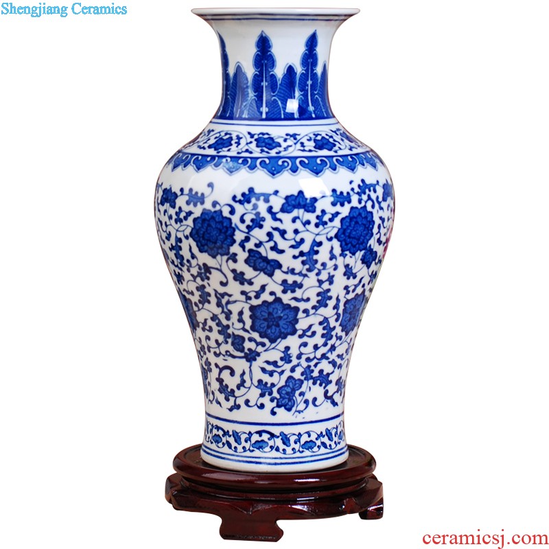 Master hand of jingdezhen porcelain enamel 467 flower vase household sitting room adornment style rich ancient frame furnishing articles