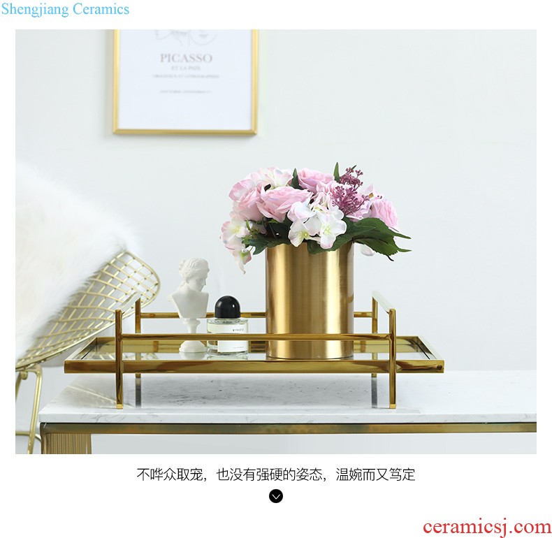 Mr Han mei Nordic contracted sitting room mesa ceramic simulation flower vase decoration ark creative Vienna furnishing articles