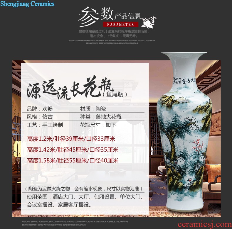 Jingdezhen ceramic antique hand-painted blue and white porcelain vases, flower arranging furnishing articles sitting room of Chinese style household Chinese wind decorations